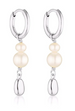 Brook Pearl Huggie Hoop Earrings
