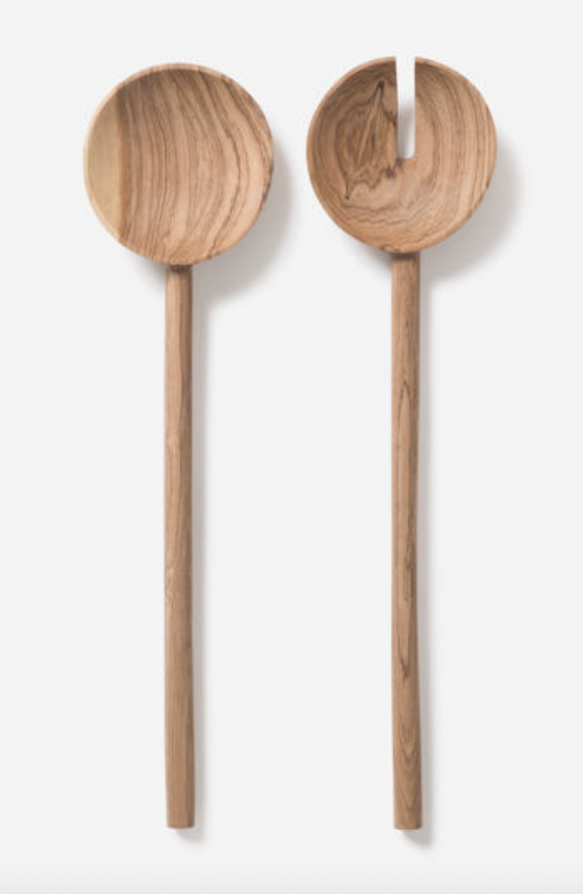 Asili Olive Wood Salad Servers