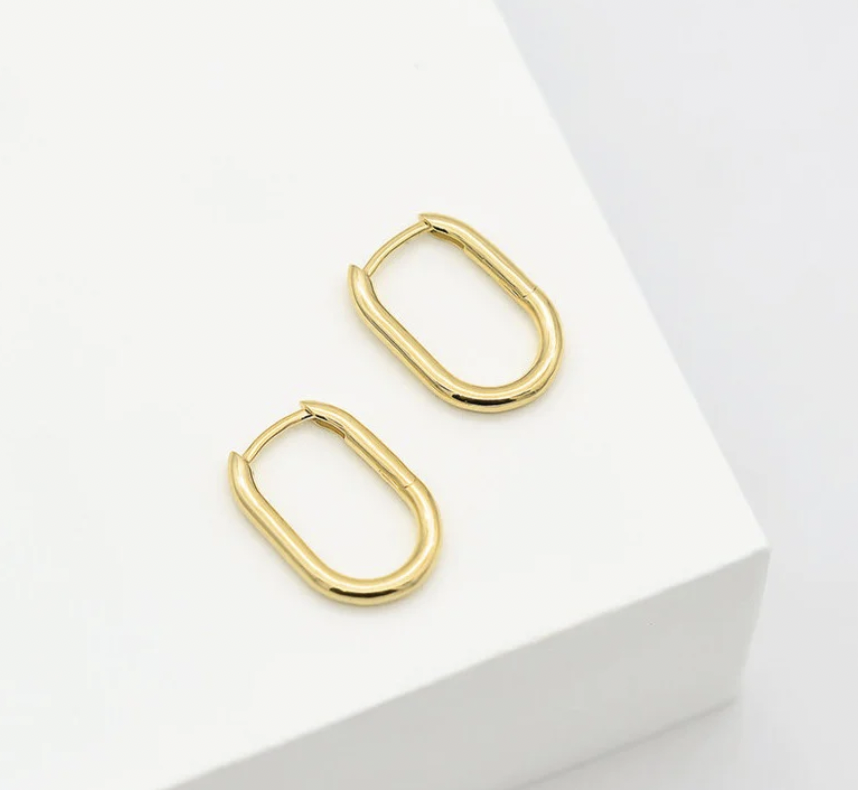 Oval Hoop Earrings - LT