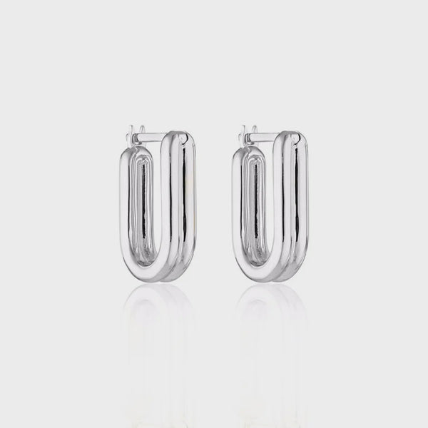 Twofold Single Hoop Earrings