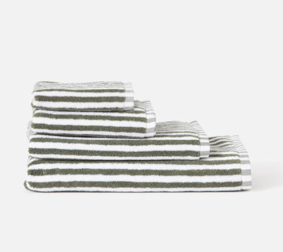 Wide Stripe Cotton Towels