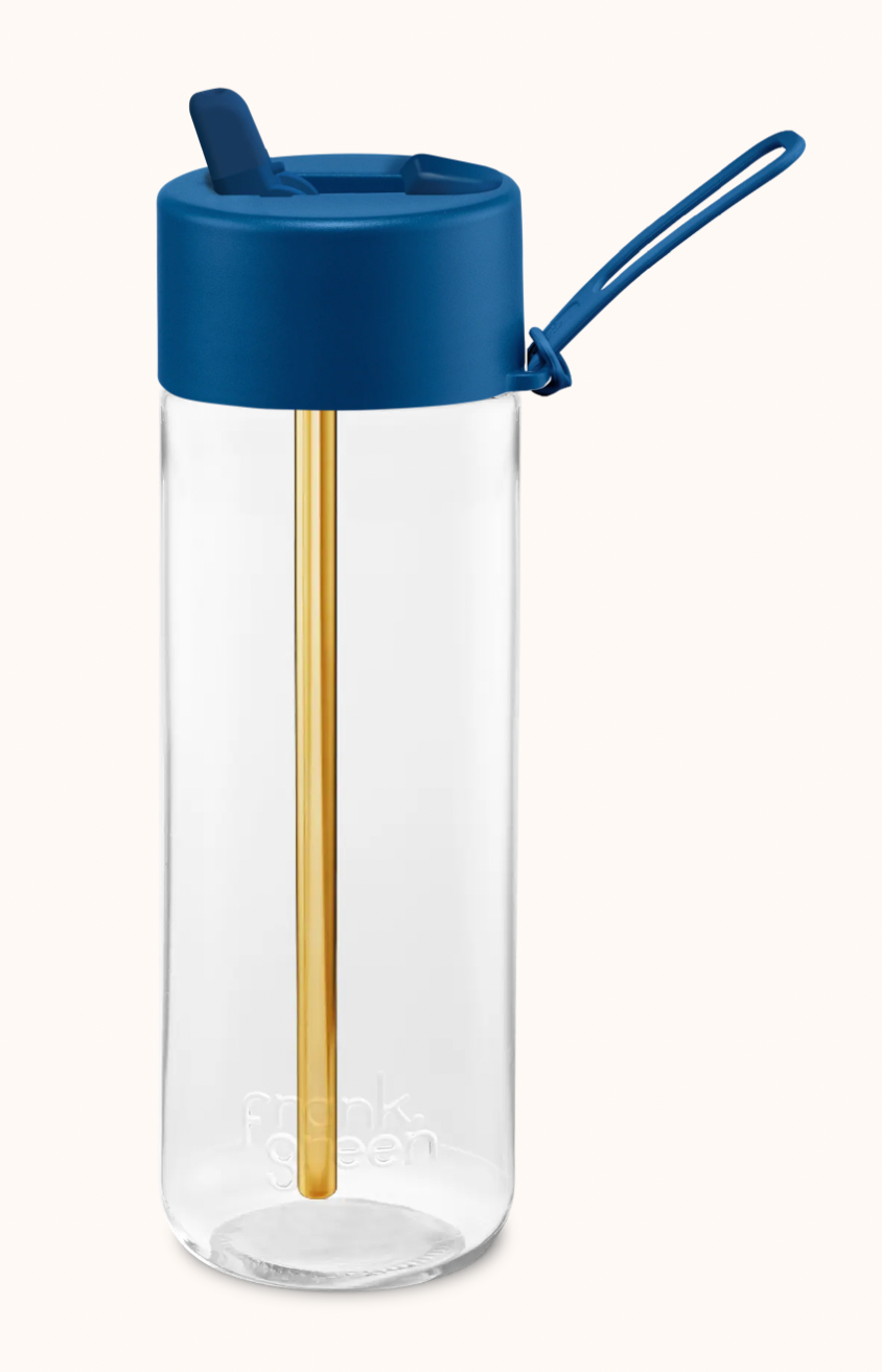 Reusable Clear Bottle Straw Lid (25oz)
