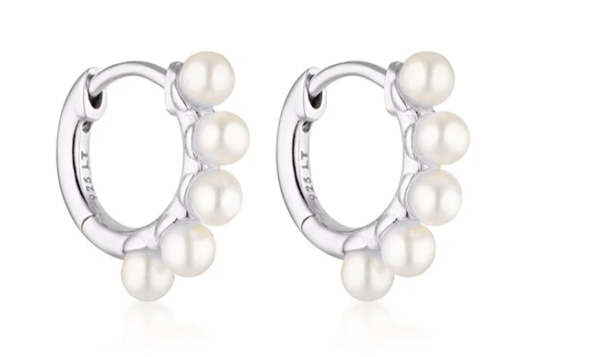 Wake Pearl Huggie Earrings