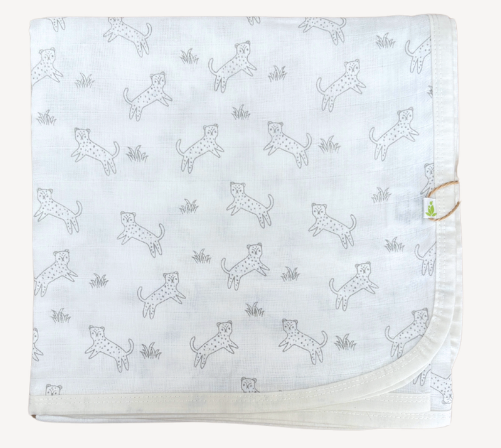 Happy Cheetah Muslin Wrap