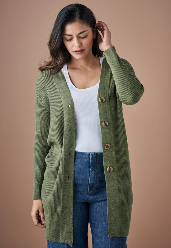 August Long Rib Cardigan