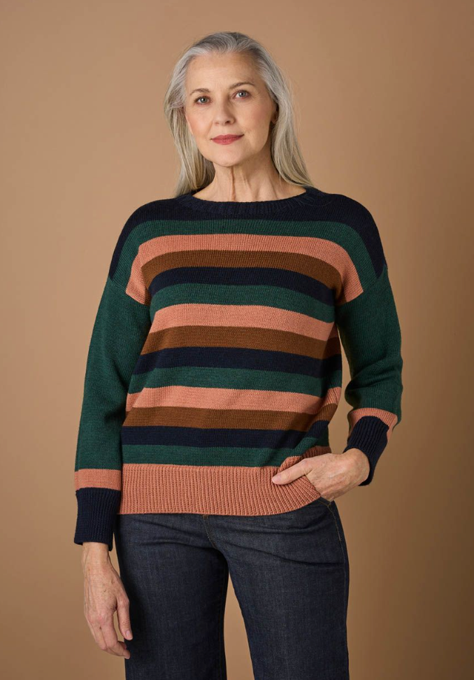 Clover Four Colour Stripe Jumper