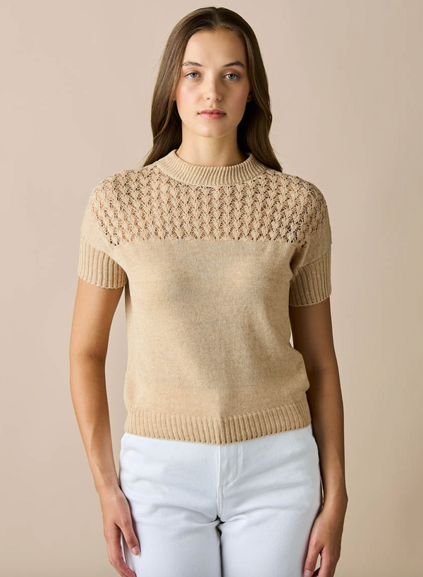 Ruby Crochet Short Sleeve Top