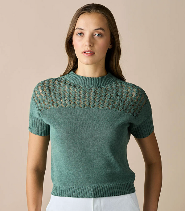 Ruby Crochet Short Sleeve Top