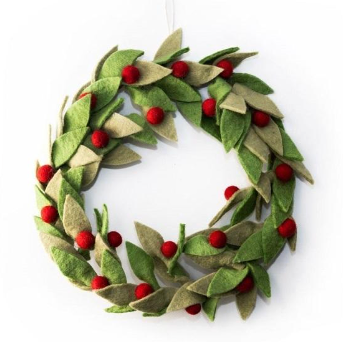 Handmade Felt Christmas Wreath