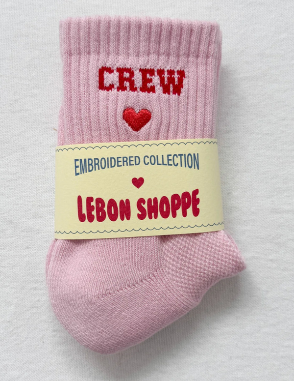 Embroidered Crew Socks