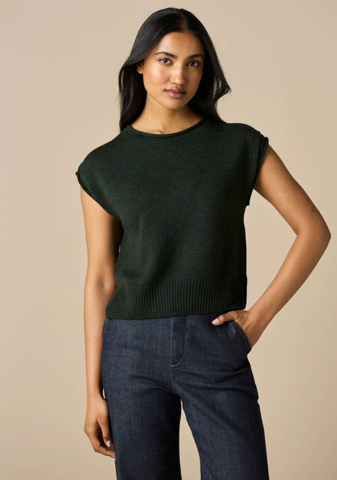 Agnes Jersey Vest With Splits