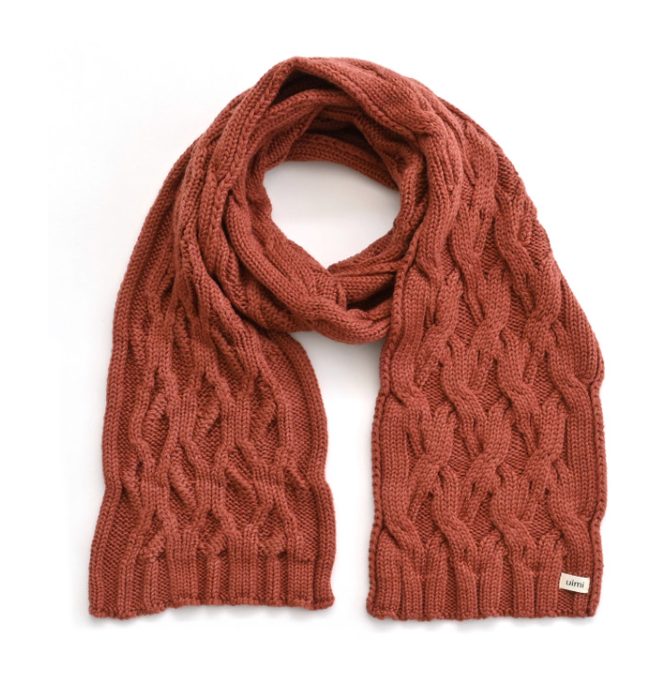 Mabel Aran Cable Scarf