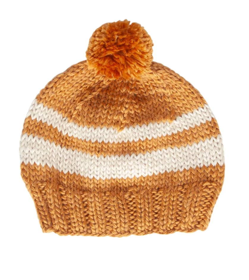 Retro Beanie - Caramel & Cream