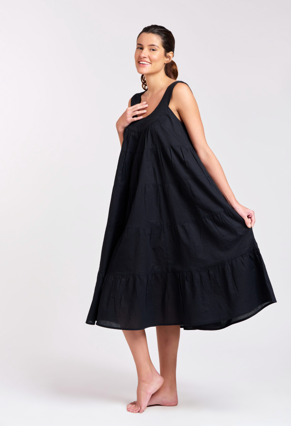 Tilly Tiered Dress (764BK)