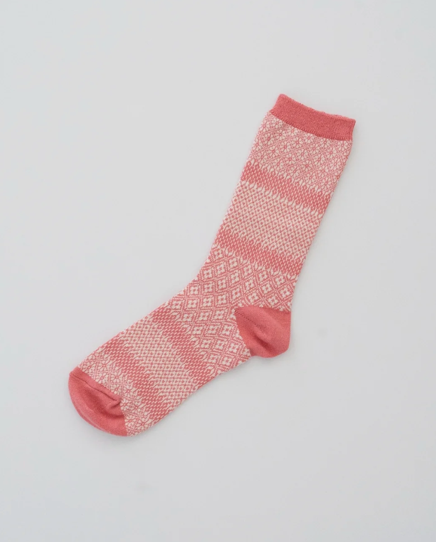 Memeri Cotton Linen Jaquard Socks