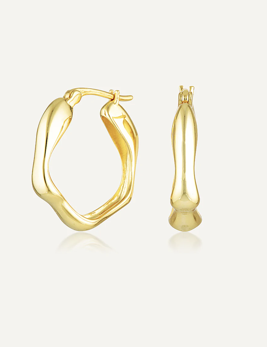 River Hoops - Gold Petite