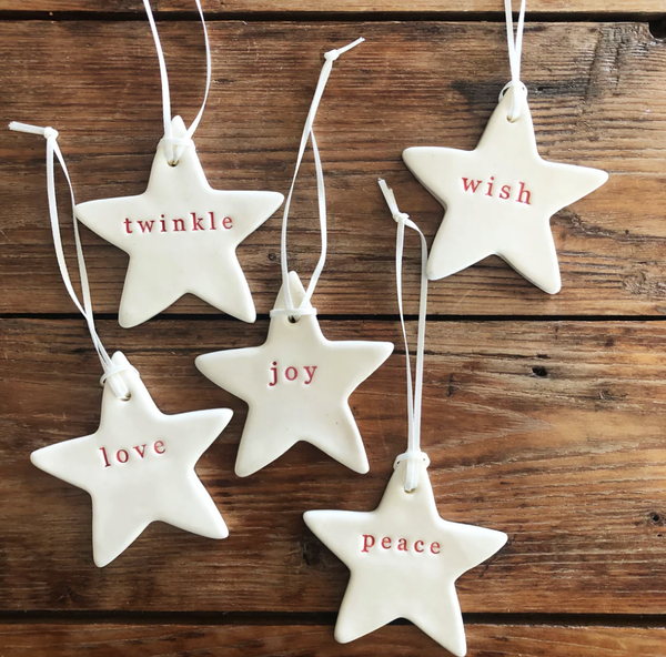 Word Stars - Christmas Ornament
