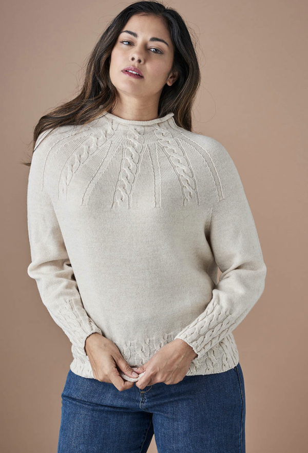 Clementine Cable Yoke Jumper