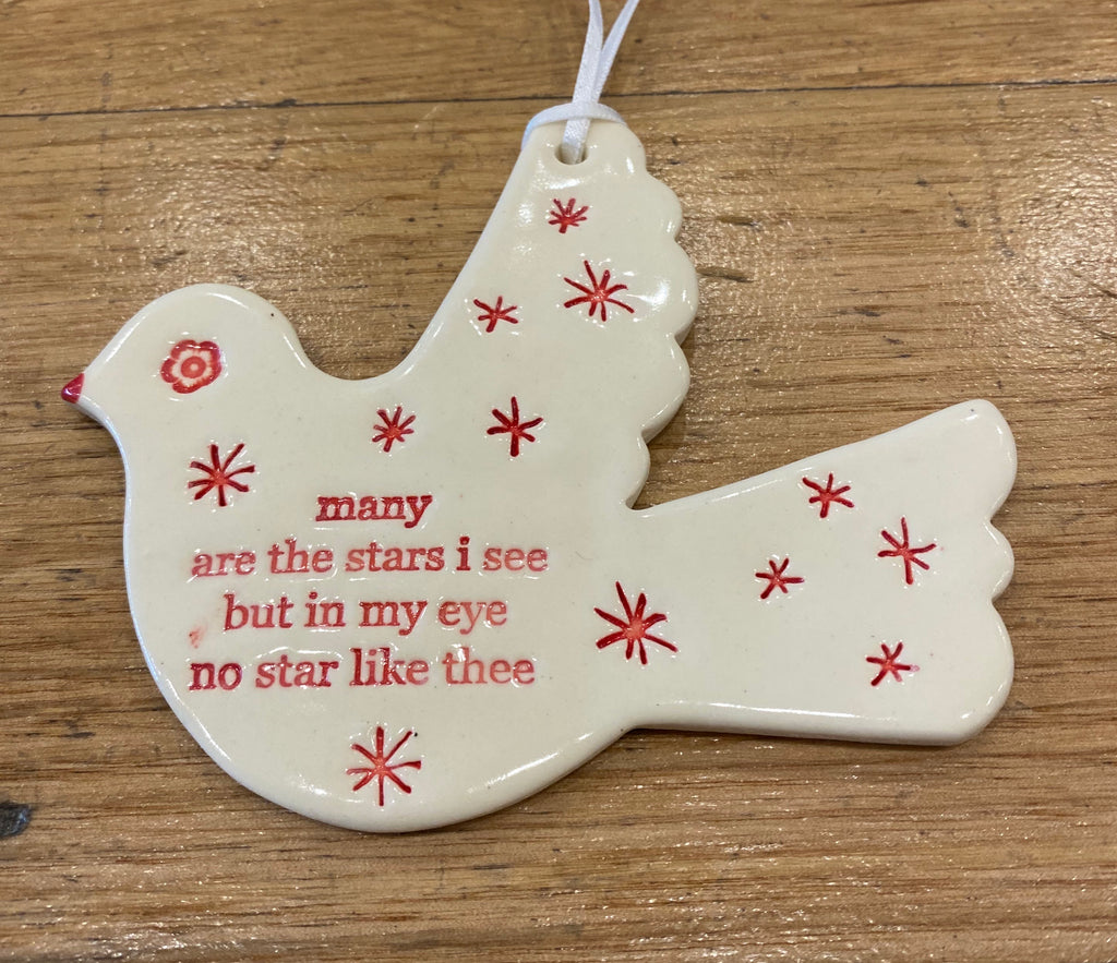 Ceramic Christmas Bird