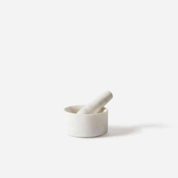 Marble mortar and pestle