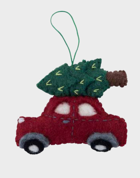 Felt Car with Christmas Tree