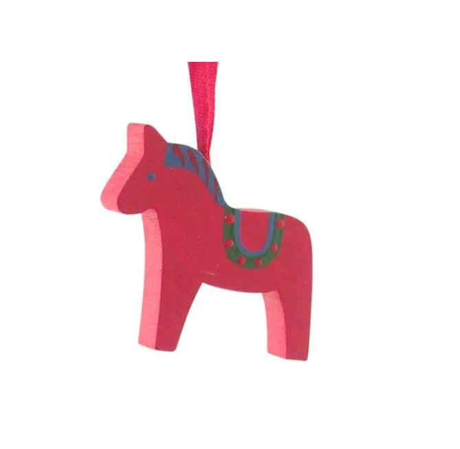 Horse Dala (Red & Green) - Hanging Decor